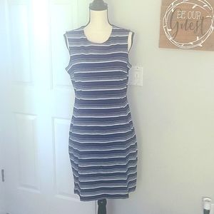 Land's End Striped dress with pockets